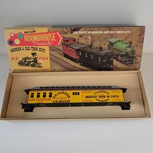 VTG Roundhouse HO 50' Barnum & Bailey Circus Advertising Car kit #5036 Railroad